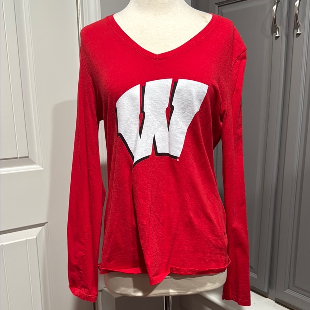 Red Graphic Long Sleeve Tee
